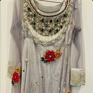 Floor length Pakistani gown. Size S